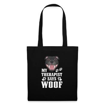 My therapist does Wuff, Staffordshire - Tote Bag - black - Front