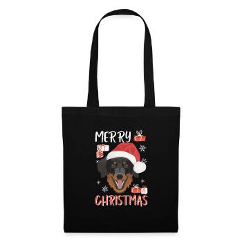 Hovawart Noël - Sac en tissu - noir - Devant