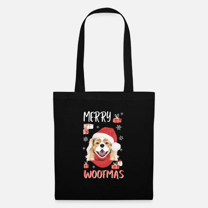 Cavalier King Charles Spaniel Weihnachten - Stoffbeutel - Schwarz
