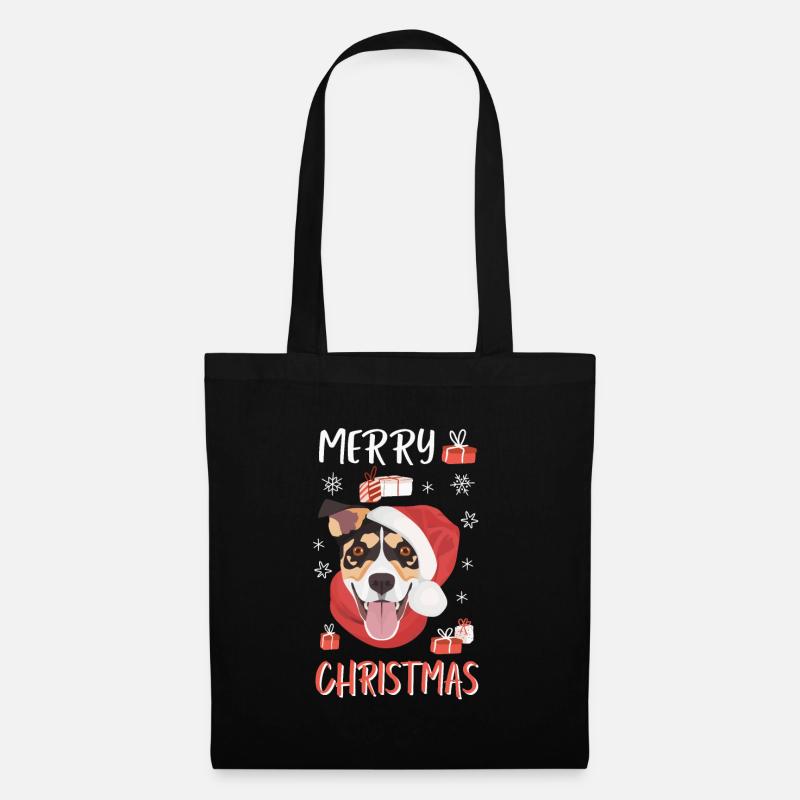 Jack Russell Terrier Weihnachten - Stoffbeutel - Schwarz