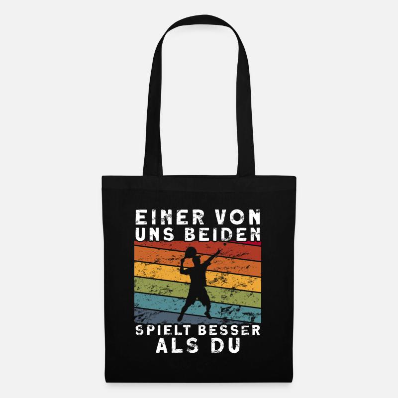 Lustiges Einer von uns beiden spielt besser als - Stoffbeutel - Schwarz