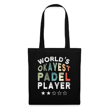 Worlds Okayest Padel Player Funny Padel - Tote Bag - black - Front