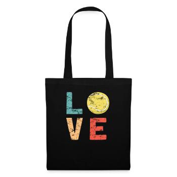 Vintage Padel Tennis Love Design Drôle Padel - Sac en tissu - noir - Devant