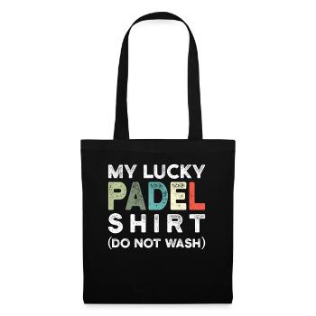 Ma chemise de padel chanceuse drôle de padel - Sac en tissu - noir - Devant
