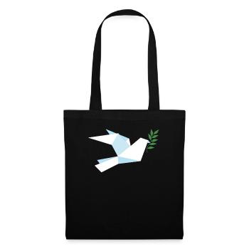 Colombe de la Paix Paix Mondiale - Sac en tissu - noir - Devant