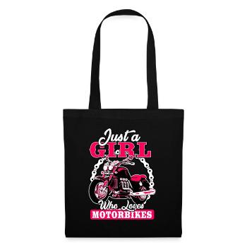 Just A Girl Who Loves Motorbikes - Tote Bag - black - Front
