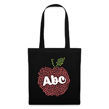 Apple Made from the Alphabet - Tote Bag - black - Front