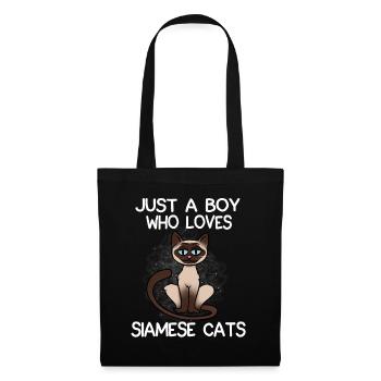 Just A Boy Who Loves Siamese Cats - Tote Bag - black - Front