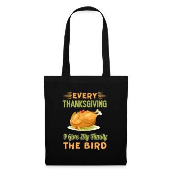 Happy ThanksGiving Family - thanks giving - Stoffbeutel - Schwarz - Vorne