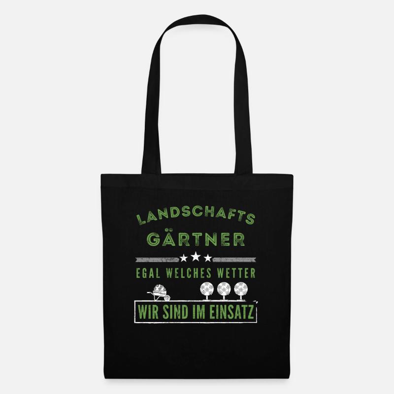 Galabauer Landschaftsgärtner Garten Spruch - Stoffbeutel - Schwarz