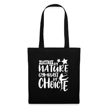 Athlète par nature Gymnaste par choix Drôle Acrobate - Sac en tissu - noir - Devant