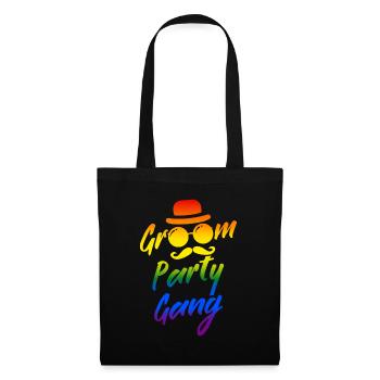 JGA 2022 Groom Party Gang pride LGBT+ - Stoffbeutel - Schwarz - Vorne