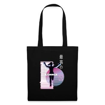 Vaporwave Metaverse Marathon, Trail Running - Sac en tissu - noir - Devant
