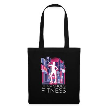 Vaporwave Synthwave Skyline Jump Chaussures Fitness - Sac en tissu - noir - Devant