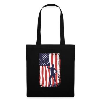 Drapeau américain Jump Chaussures Fitness - Sac en tissu - noir - Devant