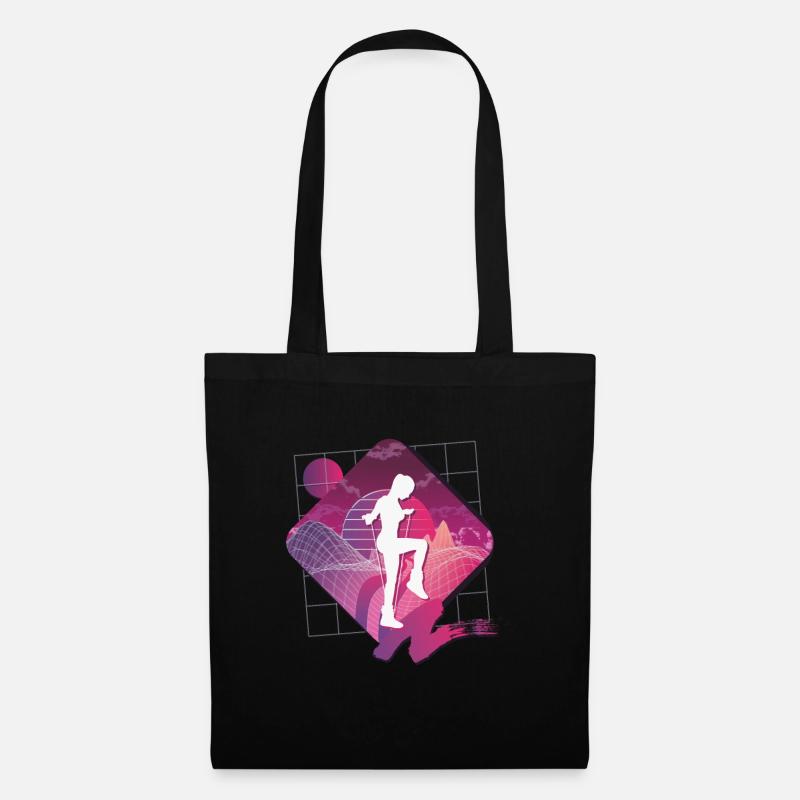Vaporwave Rope Jumping - Stoffbeutel - Schwarz