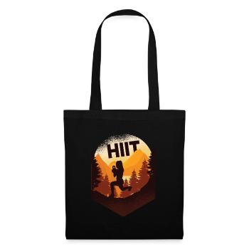 HIIT Fitness Frau - Stoffbeutel - Schwarz - Vorne