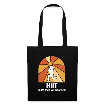 HIIT ist mein perfektes Wochenende - Stoffbeutel - Schwarz - Vorne