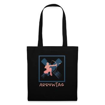 Grunge Arrowtag - Sac en tissu - noir - Devant