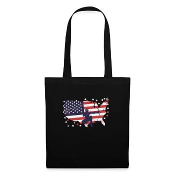 Arrowtag du drapeau américain - Sac en tissu - noir - Devant