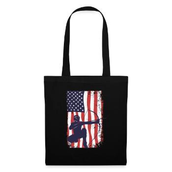 Arrowtag du drapeau américain - Sac en tissu - noir - Devant
