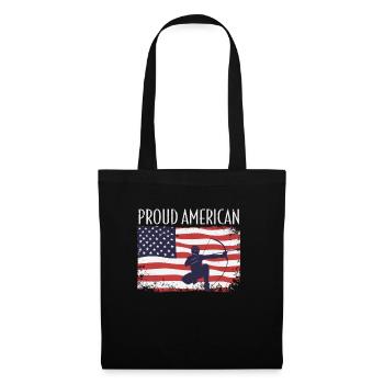 Arrowtag du drapeau américain - Sac en tissu - noir - Devant