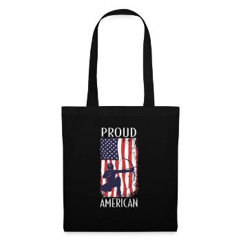 Arrowtag du drapeau américain - Sac en tissu - noir - Devant