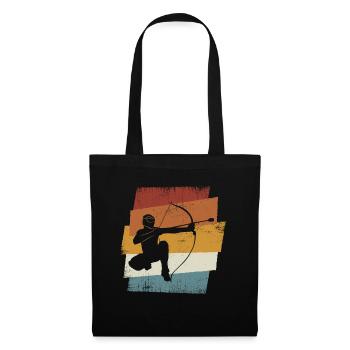 Arrowtag rétro - Sac en tissu - noir - Devant