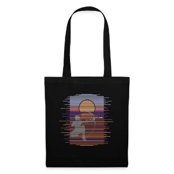 Flèche Lignes - Sac en tissu - noir - Devant