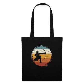 Arrowtag rétro - Sac en tissu - noir - Devant