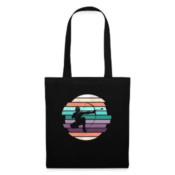 Arrowtag rétro - Sac en tissu - noir - Devant