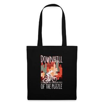 Downhill, the piece of the puzzle - Tote Bag - black - Front