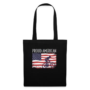 American Flag Downhill - Tote Bag - black - Front