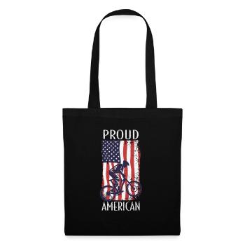 American Flag Downhill - Tote Bag - black - Front