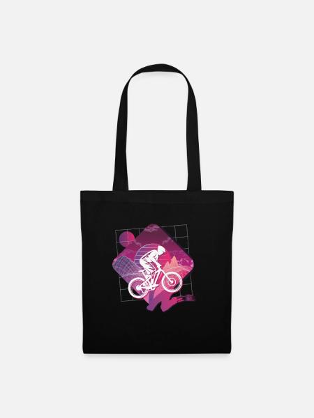 Vaporwave Downhill - Stoffbeutel - Schwarz
