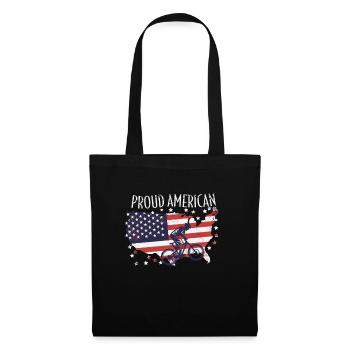 American Flag Downhill - Tote Bag - black - Front