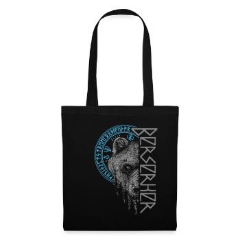 Berserker Bär Krieger Odin Nordische Runen Symbole - Stoffbeutel - Schwarz - Vorne