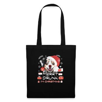 Marché de Noël du berger australien - Sac en tissu - noir - Devant