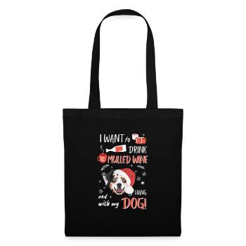 Australian Shepherd Mulled Wine Christmas - Tote Bag - black - Front