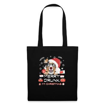 Marché de Noël du berger australien - Sac en tissu - noir - Devant
