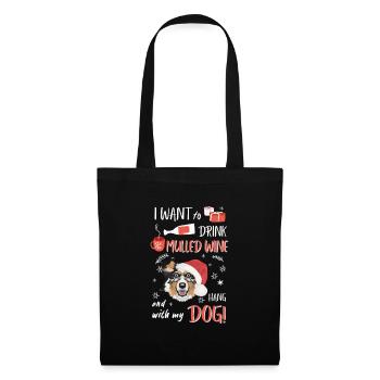 Australian Shepherd Mulled Wine Christmas - Tote Bag - black - Front