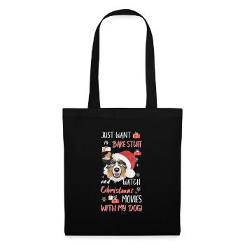 Berger australien Joyeux Noël - Sac en tissu - noir - Devant