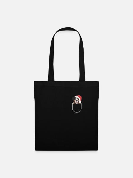 Bouvier Bernois Joyeux Noël - Sac en tissu - noir