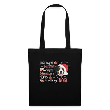 Bouvier Bernois Joyeux Noël - Sac en tissu - noir - Devant