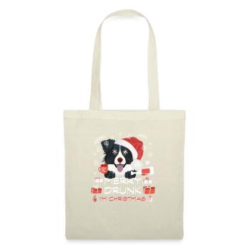 Marché de Noël Border Collie - Sac en tissu - nature - Devant