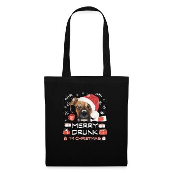 Marché de Noël Boxer - Sac en tissu - noir - Devant