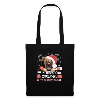Marché de Noël Boxer - Sac en tissu - noir - Devant