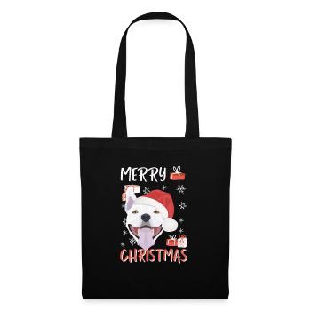Bull Terrier Merry Christmas - Tote Bag - black - Front