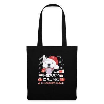 Marché de Noël Bull Terrier - Sac en tissu - noir - Devant