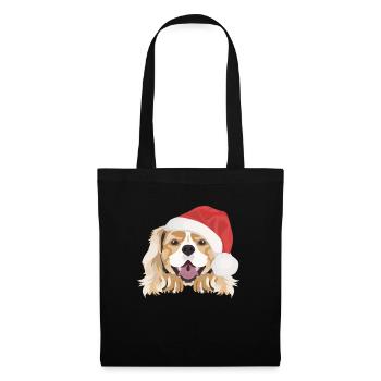 King Charles Spaniel Merry Christmas - Tote Bag - black - Front